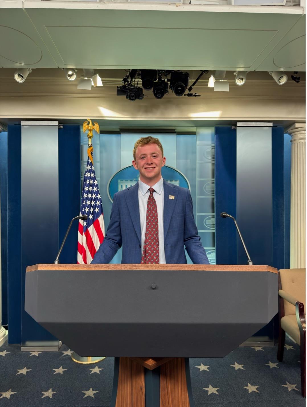 Alex Martin looking decidedly Presidential!